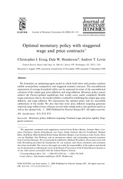 Optimal monetary policy with staggered wage and price contracts