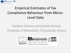 Empirical Estimates of Tax Compliance