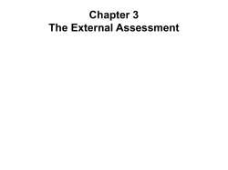 Chapter 3 The External Assessment