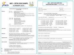 aks * ceta fun camps summer 2013