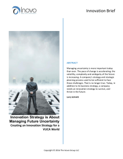 Innovation Strategy is About Managing Future