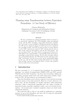 Planning using Transformation between Equivalent