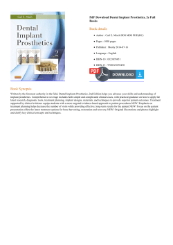 PdF Dental Implant Prosthetics, 2e Full