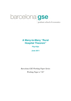 A Many-to-Many &ldquo;Rural Hospital Theorem&rdquo; - IAE-CSIC