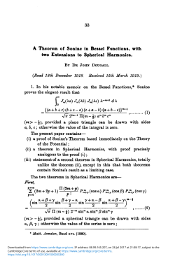 A Theorem of Sonine in Bessel Functions, with two Extensions to