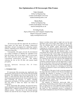 Size Optimization of 3D Stereoscopic Film Frames