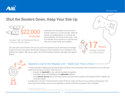 Shut the Booters Down, Keep Your Site Up
