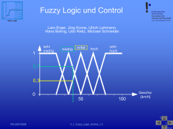 Fuzzy Logic and Fuzzy Control