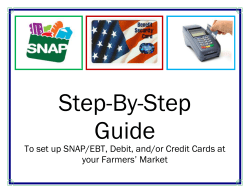 To set up SNAP/EBT, Debit, and/or Credit Cards at your Farmers