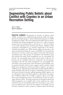 Segmenting Public Beliefs about Conflict with Coyotes in an Urban