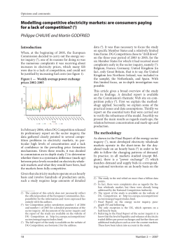 Modelling competitive electricity markets