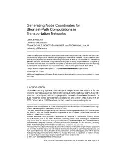 Generating Node Coordinates for Shortest-Path