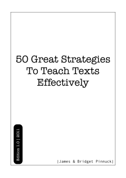 50 Great Strategies To Effectively Teach Texts