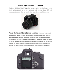 Canon Rebel XT basics