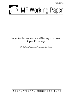 Imperfect Information and Saving in a Small Open Economy