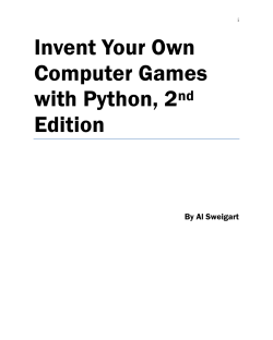 Invent Your Own Computer Games with Python