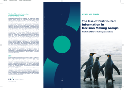 The Use of Distributed Information in Decision Making Groups