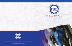 Be Sure With Pure - PURE Oil Jobbers Cooperative, Inc.