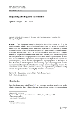 Bargaining and negative externalities