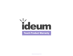 Touch Product Warranty