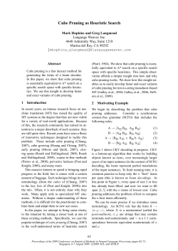 Cube Pruning as Heuristic Search - Association for Computational