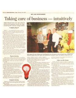 Taking oare of business - intuitively