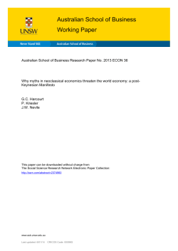 Australian School of Business Working Paper