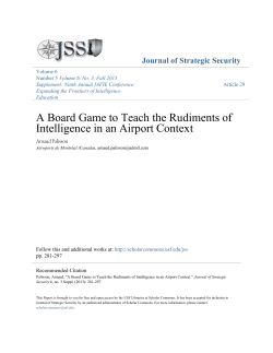 A Board Game to Teach the Rudiments of Intelligence in an Airport