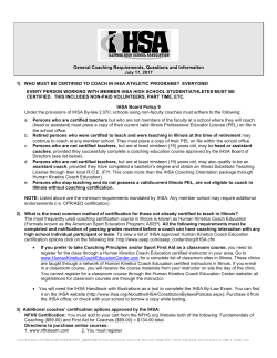 Does a coach have to have the ASEP course if they have a