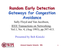 Random Early Detection Gateways for Congestion Avoidance