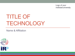 technology presentation format for technical