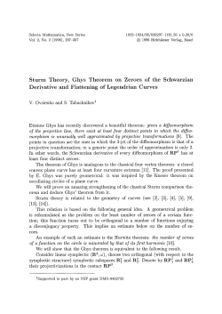 Sturm theory, Ghys theorem on zeroes of the Schwarzian derivative