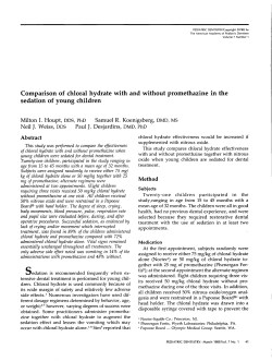 Comparison of chloral hydrate with and without promethazine in the