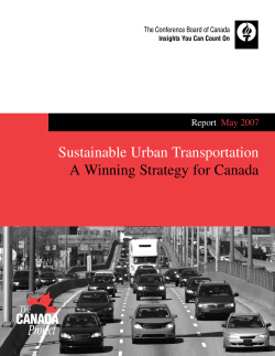 170-07 Sustainable Urban Transportation: A Winning Strategy for