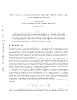 How close are the eigenvectors and eigenvalues of the sample and