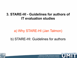Motivation and Overview on STARE-HI