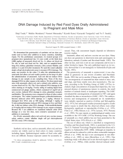 DNA Damage Induced by Red Food Dyes Orally Administered to