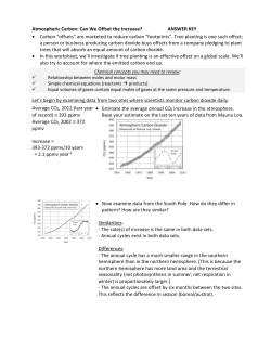 Answer Key for Atmospheric Carbon Activity