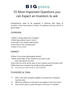 55 Most Important Questions you can Expect an Investors to ask