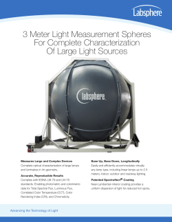 3 Meter Light Measurement Spheres For Complete Characterization