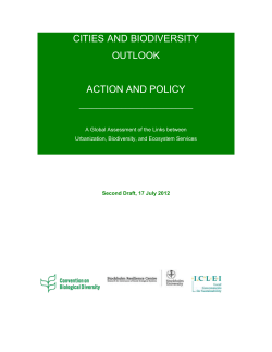 cities and biodiversity - Convention on Biological Diversity (CBD)