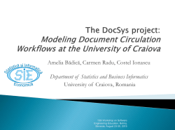 SE at the ACE Faculty in Craiova. Teaching Experience and the