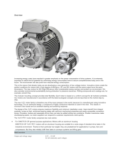 Motors with increased output and compact construction (1LE1)