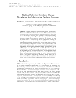 Finding Collective Decisions: Change Negotiation in