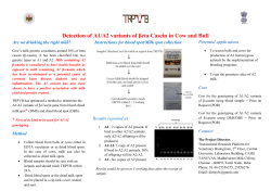 Detection of A1/A2 variants of &beta;eta Casein in Cow and Bull
