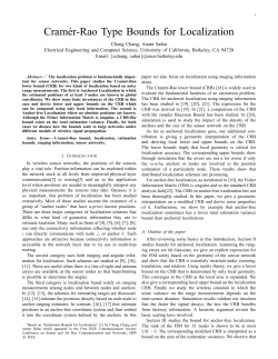 Cram&eacute;r-Rao Type Bounds for Localization
