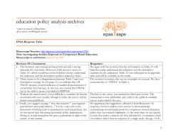 ER Editor Onwuegbuzie - Education Policy Analysis Archives