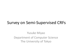 Survey on semi-supervised CRFs