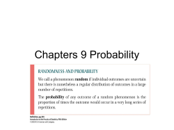 Chapters 9 and 10 Probability
