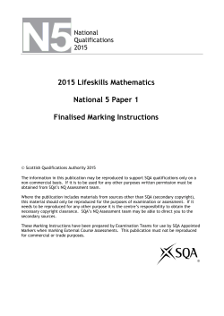 2015 Lifeskills Mathematics National 5 Paper 1 Finalised